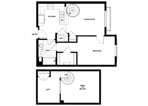 A06  Floor Plan at Candara at Hancock Park Apartments in Los Angeles CA